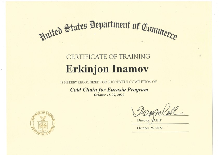 Cold chain training